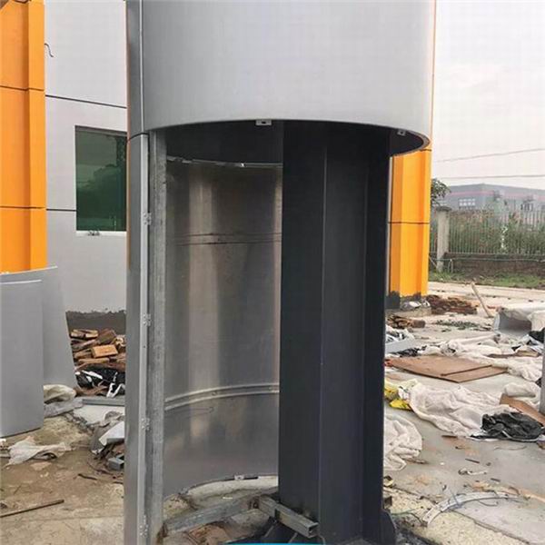 廣東包柱鋁單板廠2.5mm氟碳弧形鋁單板廠房戶外半圓包柱鋁單板