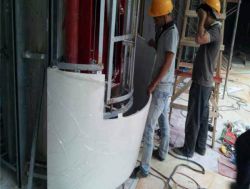 中山包柱鋁單板廠3.0mm白色弧形鋁單板大信新都匯室內包柱鋁單板