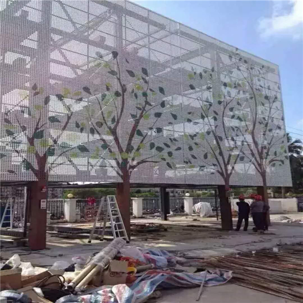 廣西欽州3.0mm鋁單板廠藝術(shù)沖孔鋁單板幕墻樹形沖孔鋁單板外墻